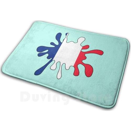 France Flag Paint Splat Mat Rug Carpet Anti-Slip Floor Mats Bedroom France French France Flag French Flag