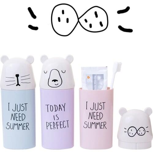 Cute Travel Toothbrush Case Holder Container PP Plastic Anti Bacterial Toothbrush Storage Box