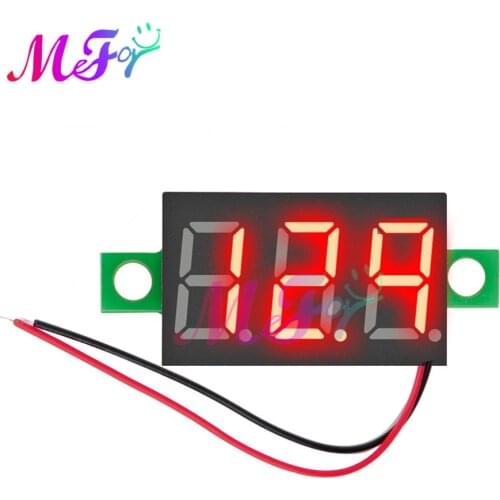 0.36inch DIY Mini Voltmeter Tester Digital Voltage Test Battery DC 4.5-30V 2 Wires Red Green Blue for Auto Car LED Display Gauge