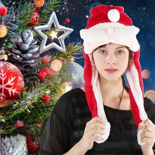 Soft Plush Christmas Hat Party For Baby Adult Santa Hats Red Decoration New Year Decoration Kids Gift Holiday Party Supplies