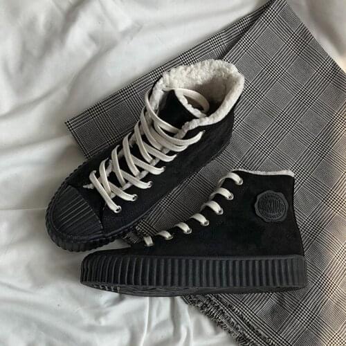 New High Cotton Shoes Women 2019 Winter Fashion Wild Plus Velvet Sports Shoes Womens Shoes Wild Casual Shoes Warm Cotton Boots