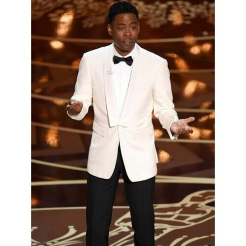 Slim Fits Ivory Mens Evening Dress Toast Suits Groom Tuxedos Wedding Blazer Coat Trousers Set (Jacket+Pants+Tie) NO:218
