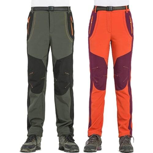 Autumn winter outdoor fleece soft shell pants men women thermal breathable Mountaineering hiking pants Summer quick-drying pants