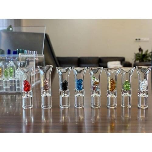 Flat Mouth Glass Filter Tips with Diamond
