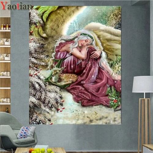 Full display Diy diamond painting Beauty and sika deer picture rhinestones embroidery diamond mosaic icon 5d cross stitch