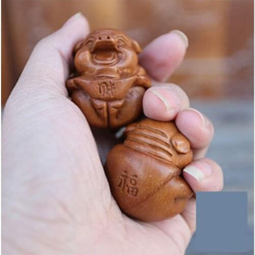 2 Pcs Portable Handmade Wood Health Exercise Balls, Stress Reduce BAODING Balls Body Relaxation and Palm Massage