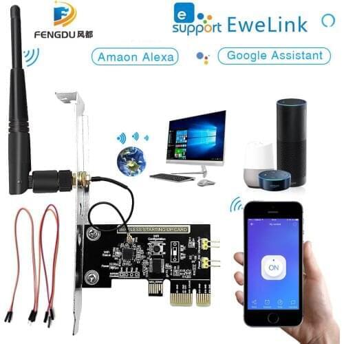 EWeLink Mini PCI-e Desktop PC Remote Control Switch Boot Card Wireless WIFI Switch For Computer Work With Alexa Google Home