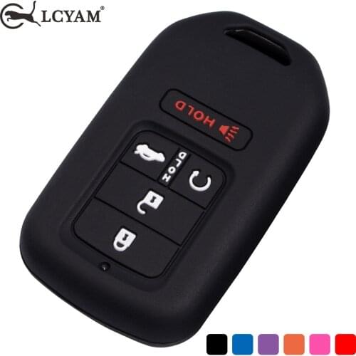 Silicone Remote Key Cover Honda CRV Accord Pilot Civic Key Case Fob 2018 2019 5 Button Keyless Entry Remote Starter