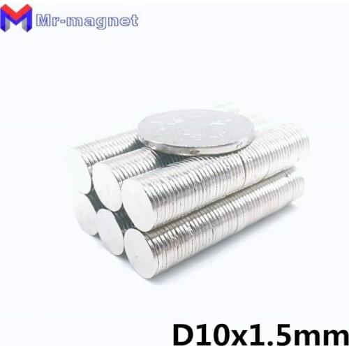 100pcs10x1.5mm magnet 10x1.5 Super strong sticking D10x1.5 magnets N35 D10x1.5mm, 10x1.5 permanent magnet neodymium 10*1.5mm