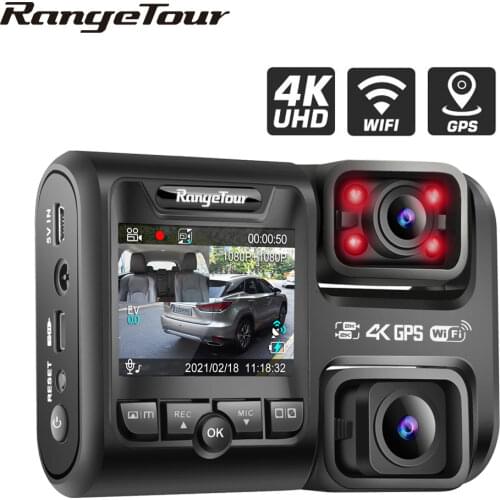 4K 2160P WIFI GPS Logger Dual Lens Car DVR Novatek 96663 Chip Sony IMX323 Sensor Night Vision Dual Camera Dash Cam Recorder D30H