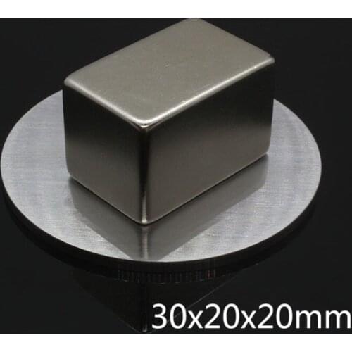 1pcs square Neodymium magnet 30x20x20 Rare Earth Strong block permanent 30*20*20mm fridge Electromagnet NdFeB nickle magnetic
