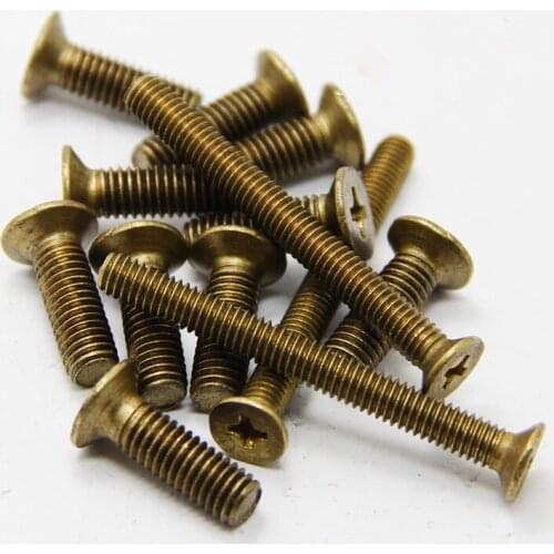 1pcs M10 brass mechanical screw cross furniture woodworking screws material bolt bolts 35mm-50mm length