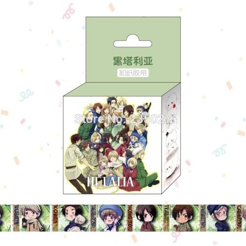 10 boxes/lot Axis Powers Hetalia Washi Tapes APH Feliciano Vargas masking tape Anime paper stickers for gifts