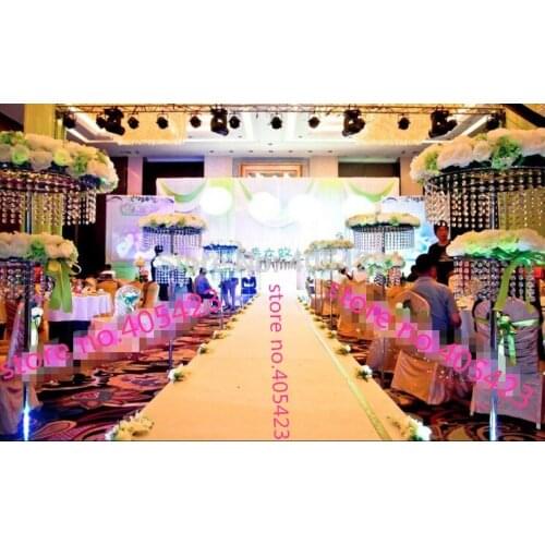 10pcs/lot 2 tiers H 150cm ( 59") wedding decoration ferris wheel crystal road lead centerpieces (include bead,No include flower)