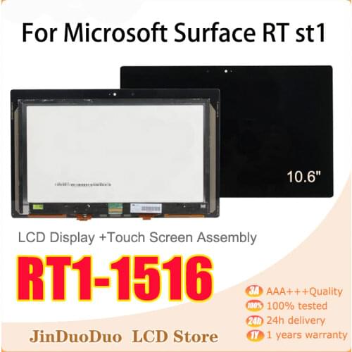 10.6'' LCD Replacement For Microsoft Surface RT 1516 LCD Display Touch Screen Assembly For Surface RT LTL106AL01-001 Lcd