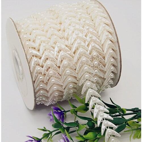 2YD Fishbone Cube Lotus Imitation Pearl Connected Beads DIY Wire Diamond Doll Wedding Beads Chain Bead String Accessories