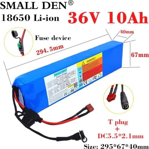 36V 20000mah 18650 lithium battery pack Same port with 30A BMS and Fuse device 250-600W Electric bicycle scooter ebike battery