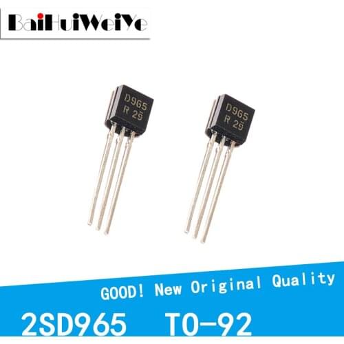50PCS/LOT 2SD965 D965 20V 5A 1W TO-92 TO92 Triode Transistor New Original Good Quality Chipset