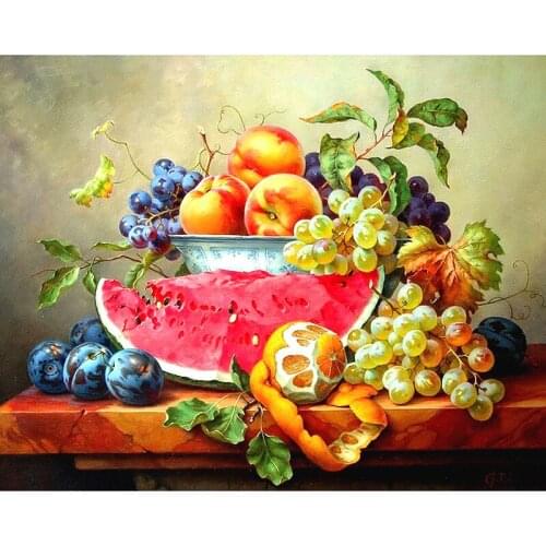 5d DIY Diamond Painting Fruit Full Square/Round Diamond Embroidery Flowers Raspberry Picture Diamond Mosaic Kitchen Decor