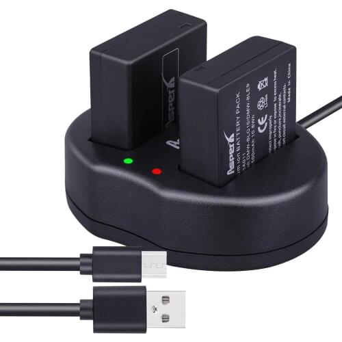 2Pcs DMW-BLG10 DMW BLG10 DMW-BLE9 BLE9 BLE9E Camera Battery+ Dual USB Charger for Panasonic Lumix DMC GX7 GF6 GF5 GF3 GX80