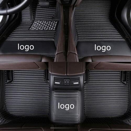 Car Floor Mats for Toyota Crown Tundra RAV4 Prado 4Runner 86 Avalon Land Cruiser Corolla Camry Auto Carpet Foot Mats Black Beige