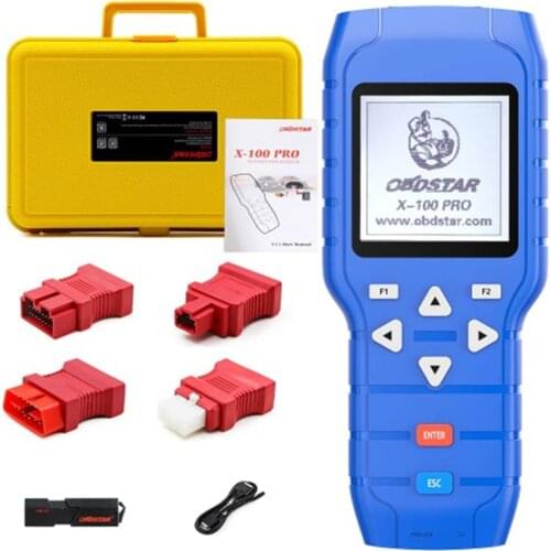 OBDSTAR X-100 X100 PRO (C+D+E) Type Auto Key Programmer with EEPROM PIC Adapter for IMMO+OBD Software