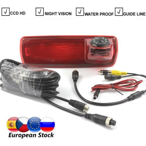 Car Brake Light Rear View Backup Camera For Opel Vauxhall Vivaro Renault Trafic Brake Light Parking Reverse CCD Camera IR Lights
