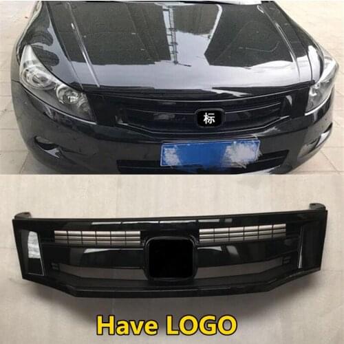 CEYUSOT FOR Auto Grille Accessories Old Honda Accord 2008 09 10 ABS Carbon Fiber Front Bumper Separator Spoiler Accord Gridiron