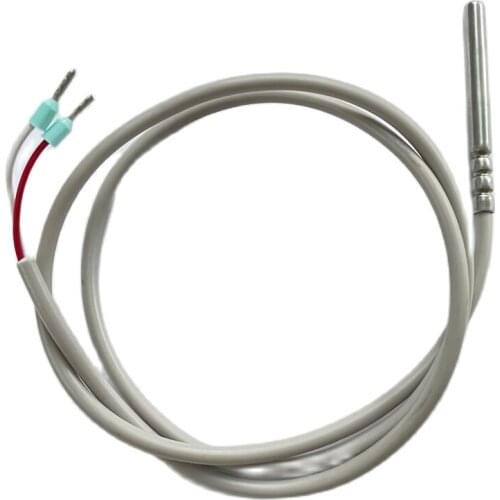 NTC100K Temperature Sensor 2 Pieces SUS316L Probe 0.5M Cable 2 Wire with PVC Coated Probe 50mm*5mm Length*Dia. 105 Centigrade