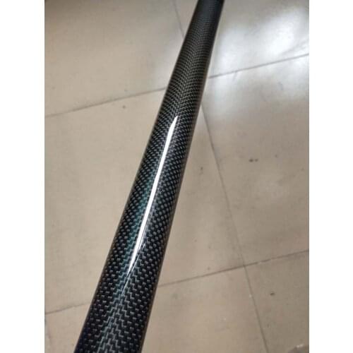 ID)30mm*32mm(OD)*1000mm roll-wrapped twill weave carbon fiber pipe for helicoptor tail tube