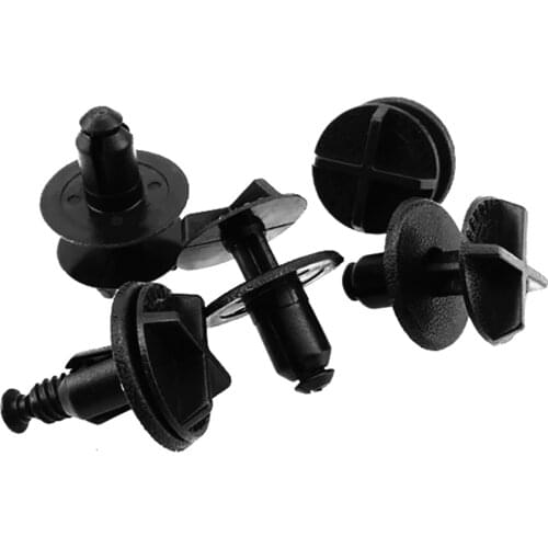 JEAZEA LR024316 9mm Hole Black Nylon 5 Battery Cover and Cowl Panel Clip For Land Rover Range Rover