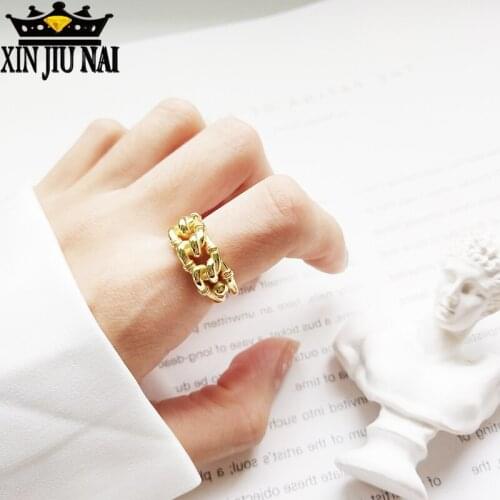 Cute Fashion Female Girls Yellow Gold Finger Ring Simple Open Adjustable Ring Wedding Jewelry Promise Engagement Rings For Women