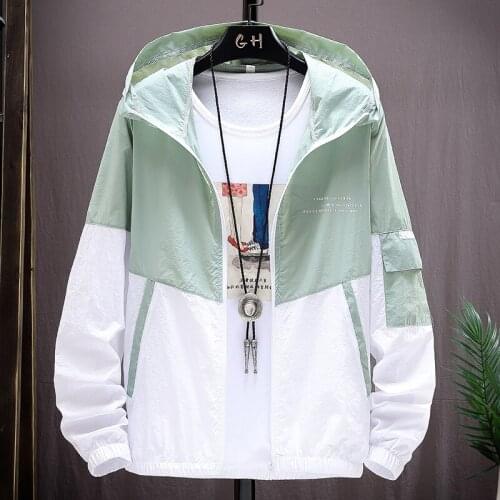 Summer sun protective clothing Men Summer breathable work jacket Sun-protective clothing Anti-ultraviolet fashion Handsome skin