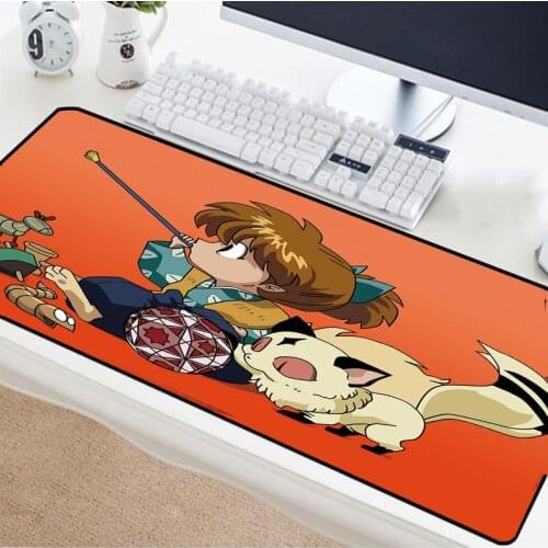 Mairuige Cute little boy anime pattern series mouse pad orange desk pad large size keyboard pad