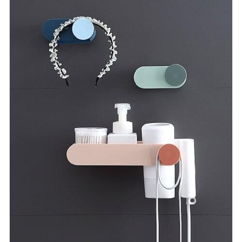 Multifunction Hair Dryer Holder Bathroom Storage Rack Wall Mounted Hair Dryer Rack Bathroom Accessories Organizer