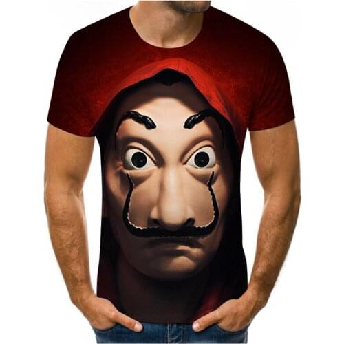 Interesting pattern mens T-shirts mens tops summer casual 3DT shirts mens round neck plus size streetwear