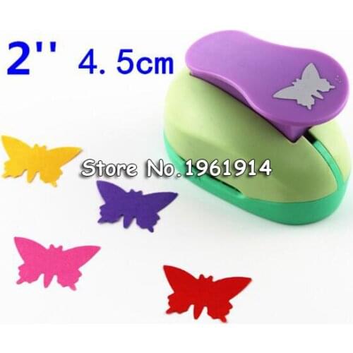 New 4.5cm Butterfly 2'' DIY craft punch paper cutter scrapbook child craft tool hole punches Embossing device kid