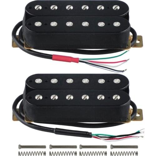 NEW Set of Double Coil Electric Guitar Humbucker Pickups Neck & Bridge Pickups Black Guitar Parts