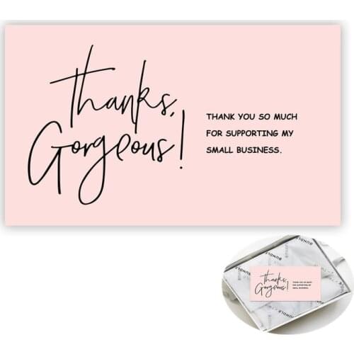 30pcs/pack Thank You Card for Supporting Business Package Decoration Business Card Pink Style Designs