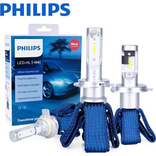 Philips LED 6000K Fog Lights Ultinon Essential H4 H7 H8 H11 led 9005 9006 9012 HB3 HB4 H1R2 H16 LED Car headlight lamps Bulb 12V