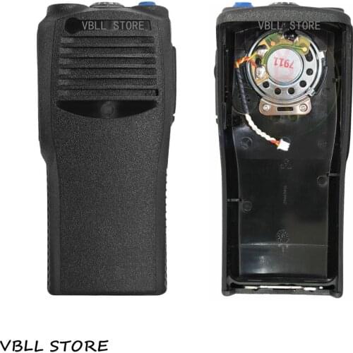 PMLN4553 Black Front Housing Case Cover Kit with Speaker For Motorola CP200 Walkie Talkie Portable Two Way Radio