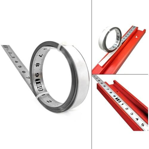 Stainless Steel Adhesive Scale Precision Woodworking Guide Rail Self-Adhesive Tape Measure Metal Ruler With Glue