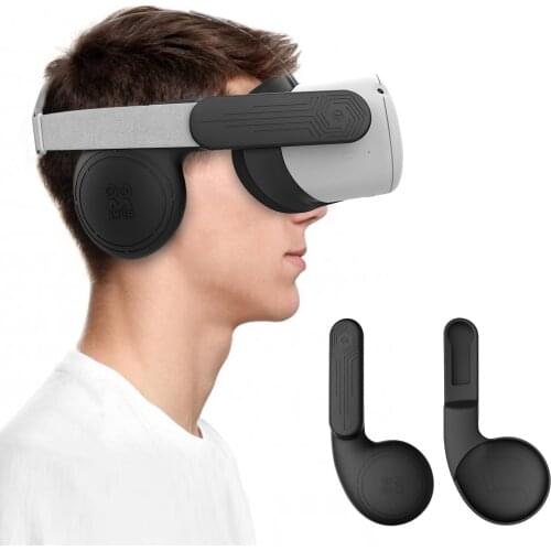 AMVR silicone earmuffs enhanced headphones sound headset extension cover waterproof Suitable for Oculus Quest 2 VR Headphones