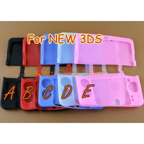 10pcs/lot Replacement Colorful Protective Case Skin for New 3DS silicone case cover for Nintendo New 3DS Console