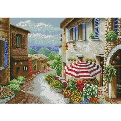 Sunshine street patterns Counted Cross Stitch 11CT 14CT DIY Chinese Cross Stitch Kits Embroidery Needlework Sets