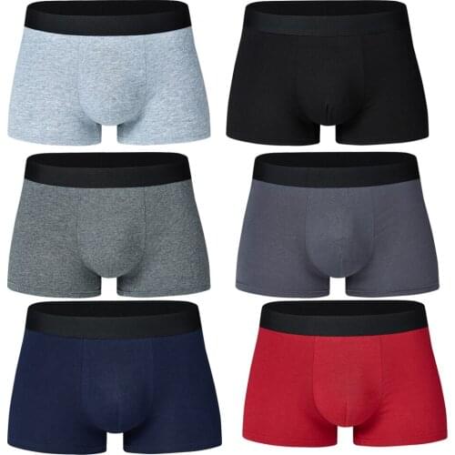 6pcs/lot Male Panties Cotton UnderPants Men Boxers Man Short Breathable Flexible Comfortable Shorts