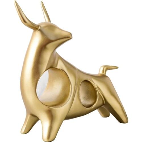 Creative Light Luxury Cow Ornaments Home Decoration Bullish TV Cabinet Furnishings Gifts