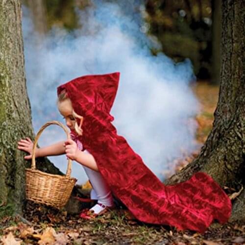 Velvet Children new little red cap Cape Halloween Cosplay Cape stage Party shawl Custom Kids Wrap