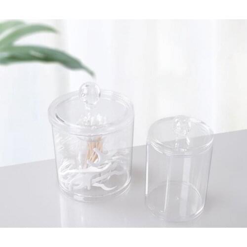 Storage Box Water-proof Multi-function Acrylic Space-saving Cotton Swabs Container For Home White Large-capacity Storage Box