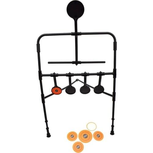 Child 5-Plate Reset Shooting Target Paintball Spinner Resetting Target With Stickers for Toy Playing Training